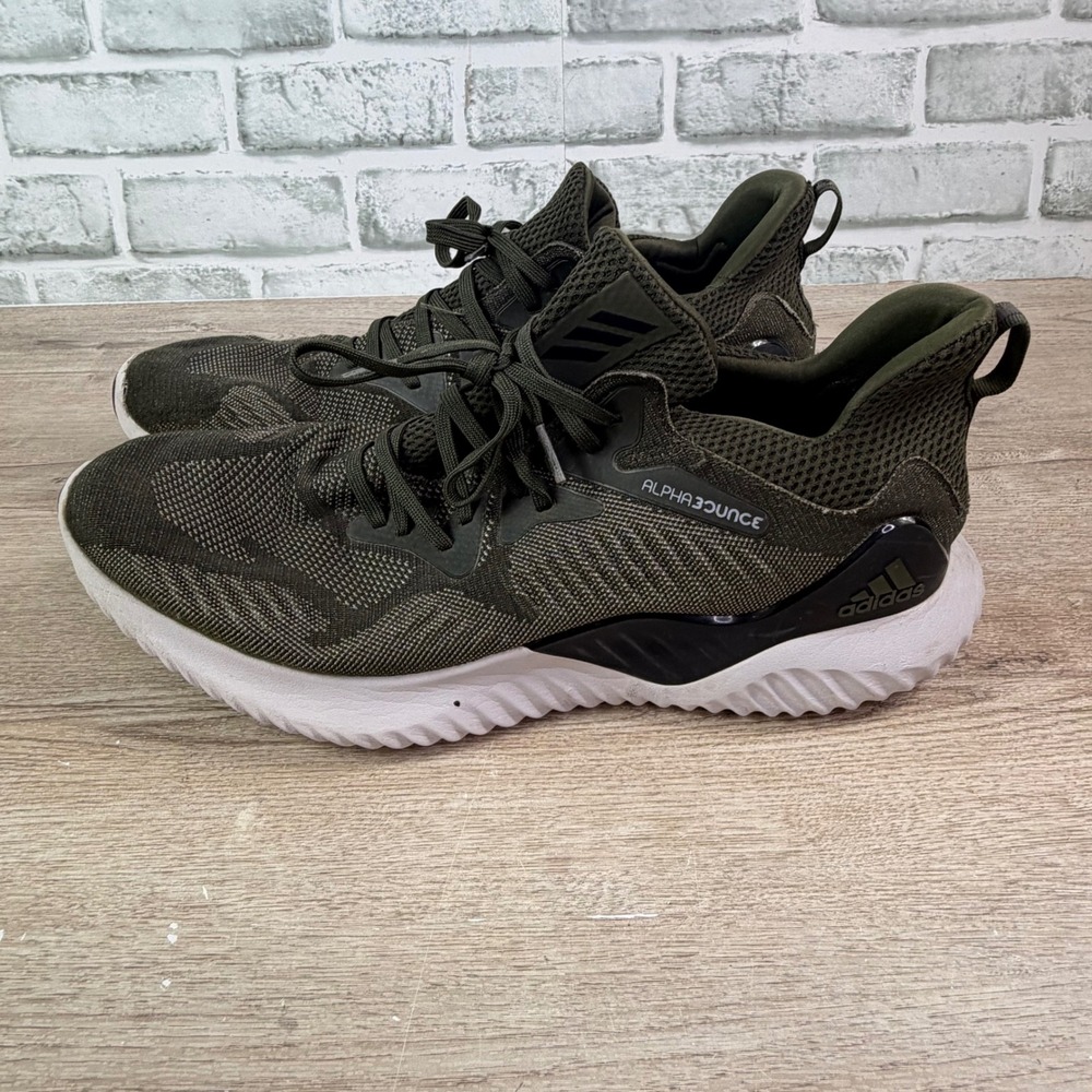 Adidas Alphabounce Beyond Running Shoes Mesh Olive Green Mens 13